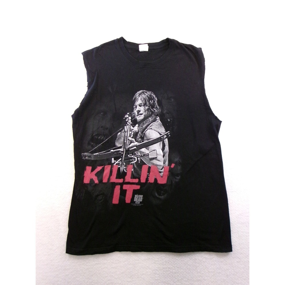 Keya The Walking Dead Muscle Tee Mens Large Black Daryl Dixon Killin It